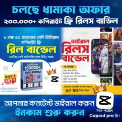 ২০০,০০০+ কপিরাইট ফ্রি রিলস বান্ডিল (সাথে Capcut pro ফ্রি!)